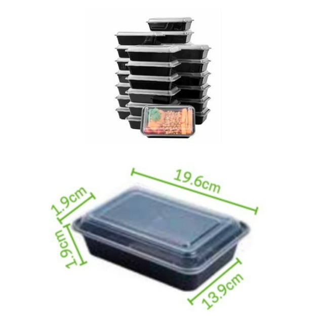 Contenedor rectangular para microondas