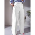 thumbnail image 3 of Women'S High Waisted Wide Leg Dress Pants for Business and Office Wear White M, 3 of 4