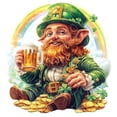 thumbnail image 2 of Leprechaun Poster, Green Clover Rainbow Pot of Gold Beer St Patrick Day 12x18 UNFRAMED, 2 of 3