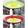 thumbnail image 2 of 2-Pack Spill Preventer Lid Covers, 10.2" Boil-Over Protectors, Green and Red Silicone, 2 of 5