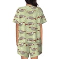 thumbnail image 3 of Bixox Women's Twig Sloth Printed Pajama Set 2 Piece Lounge Set Top and Shorts Soft Pajamas, Shorts with Pockets, 3 of 7