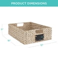 thumbnail image 7 of Best Choice Products Set of 4 16x12in Woven Water Hyacinth Pantry Baskets w/ Chalkboard Label, Chalk Marker - White, 7 of 7