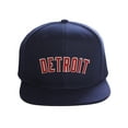 thumbnail image 3 of Original Snapback Custom American Cities State Letters Ajustable Flat Visor Cap (Detroit Navy, White Red), 3 of 4