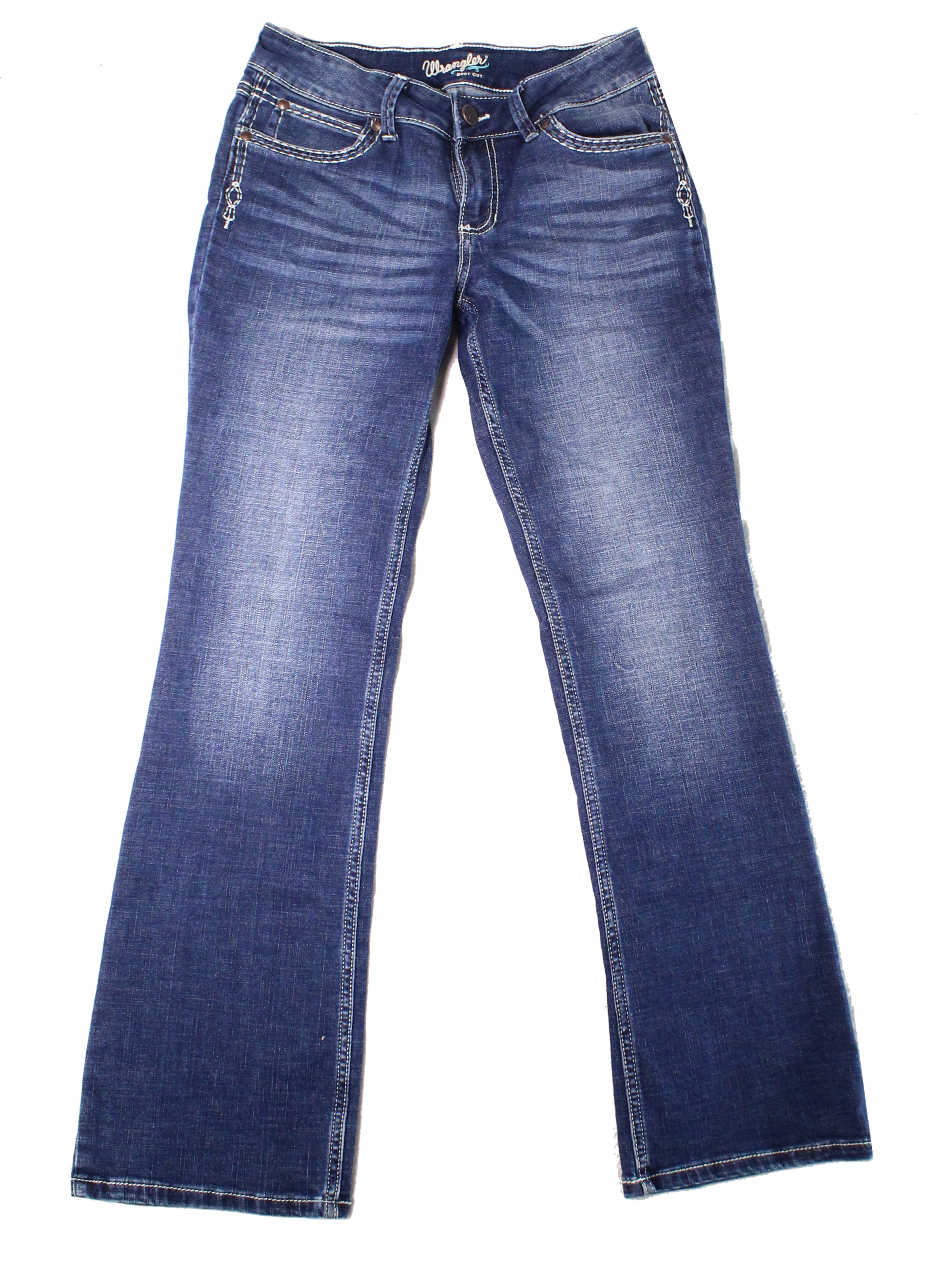 Wrangler - Jeans Medium Wash Junior Stretch Low Rise Bootcut 9 ...