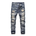 thumbnail image 2 of Baggy Jeans For Teens Boys Boy's Stacked Jeans Skinny Fit Ripped Destroyed Distressed Fashion Comfy Denim Jeans Pants Baggy Jeans Kids Ripped, 2 of 6