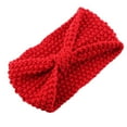 thumbnail image 2 of Bandeau Rouge Femme Adulte Crocheté Bandeau Solide Chaud Bandeau Crocheté, 2 of 3