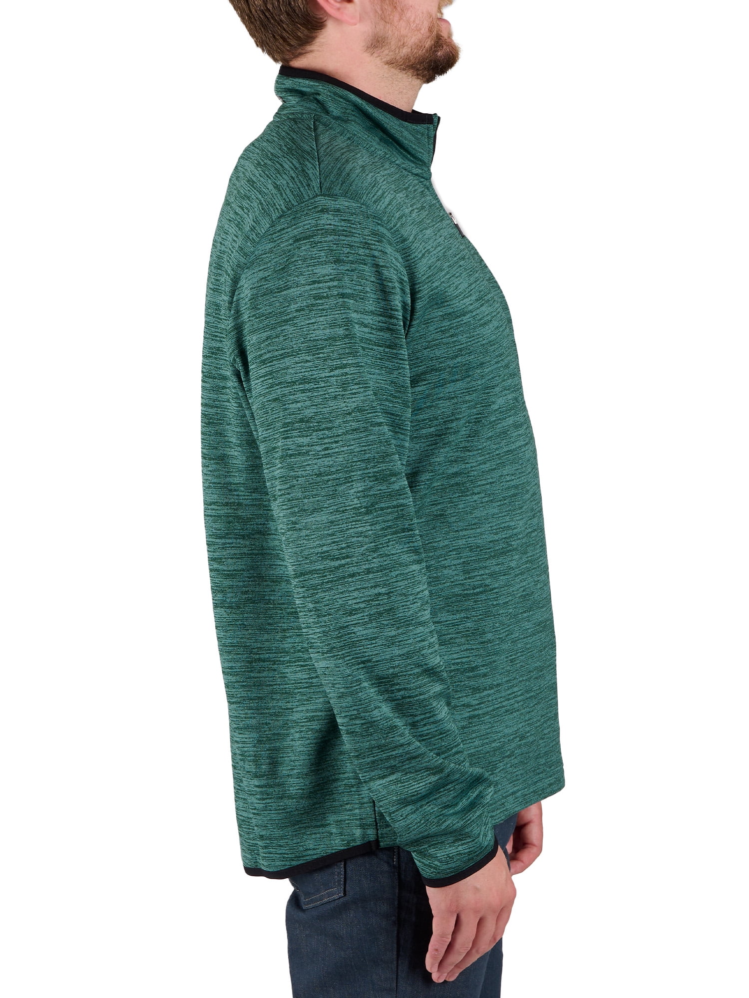 Realtree Men's Fleece Quarter Zip Pullover Sweatshirt in Green, Sizes S-2XL