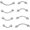 Silver, variant on 8pcs Eyebrow Piercing Jewelry 16g Vertical Labret Lip Jewelry Curved Barbell Eyebrow Rings