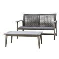 thumbnail image 1 of DUKAP Monterosso 2 Piece Sofa and Table Seating Set in Light Gray, 1 of 4