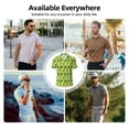 thumbnail image 4 of Kdxio Kiwi and Avocado Print Men's Short Sleeve Polo Shirt,Midweight Men's Shirt, 4 of 6
