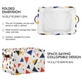 thumbnail image 2 of Yayeee 2 Pack Canvas Storage Basket with Handles for Shelves Fabric Bins Closet Organizer, White Geometric, 2 of 8