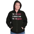 thumbnail image 3 of Christian Pink Ribbon Breast Cancer Zip Hoodie Sweatshirt Women Brisco Brands S, 3 of 6
