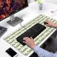 thumbnail image 2 of Long Mouse Pads for Desk,Green Cartoon Crocodiles Hearts Pattern Desk Mats on Top Of Desks, Desk Mouse Pad Extra Large with 3mm Non-Slip Base and Stitched Edge for Gaming,Office,Work,Home 31.5"x15.7", 2 of 6