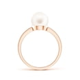thumbnail image 2 of ANGARA Classic Freshwater Cultured Pearl Solitaire Ring in 14K Rose Gold for Women | June Birthstone, Birthday, Anniversary, Jewelry Gift for Women | Pearl Ring, 2 of 7