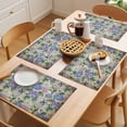 thumbnail image 5 of Purple Hydrangea Placemats Set of 8 Spring Floral Elegant Pastoral Vintage Place Mats Indoor Wipeable Table Mats Washable Cloth Dining Table Placemats for Kitchen Holiday Party Home Decor 13x19 Inch, 5 of 9