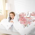 thumbnail image 3 of Manfei Halloween Bow Ghost Twin Comforter Sets 2pcs, Cute Rose Flower Pumpkin Bedding Set, Peach White,Reversible,1 Comforter and 1 Pillowcase, 3 of 6