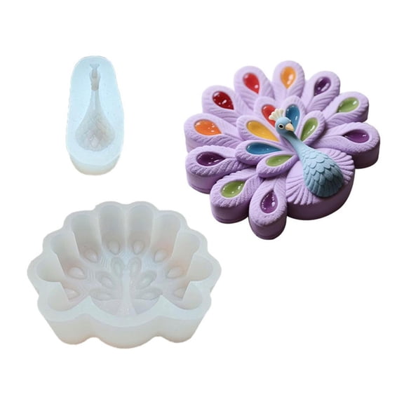 MOMOJIA Silicone Peacocks Cake Mold Creative Designs Easy Releases for Baking Dessert