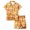 A06-Orange, variant on bravefron Girls Halloween Outfits set 2 Piece Set Short Sleeve Pumpkin Printed Casual Comfortable Elastic Waist Toddler Kids Clothes
