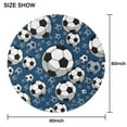 thumbnail image 6 of Blue Soccer Balls Pattern Round Tablecloth 60"x60",Wrinkle Wipeable Table Cloth for Kitchen Dining Room Picnic Patio Party, 6 of 6