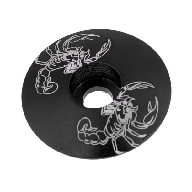 Accesorios para cubierta de potencia sin rosca para dirección de bicicleta: ligeros y Escorpión negro