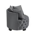 thumbnail image 4 of S-HOME Upholstered Tufted Leisure Chair In Fabric Modern Accent Chair For Stylish Living Room Decor, 4 of 5