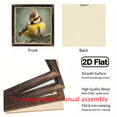 thumbnail image 4 of 2D Flat, 1pc Vintage Artificial Wood Frame Art Print - Golden Bird on Branch Wall Decor, Suitable for Christmas Country Style Design, spring Decoration Wooden Exquisite Picture Frame Sign and Plaq, 4 of 9