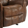 thumbnail image 3 of Christopher Knight Home Transitional Manual Recliner, Nailhead Trim, Tufted Design, Brown, 3 of 10