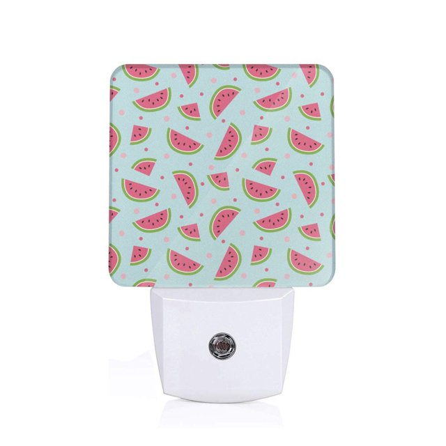 Balery Watermelon Luz Nocturna LED con Sensor Automático, Enchufe con Sensor Crepuscular, Luz Suave de 0.5W para Dormitorio, Pasillo, Baño-UK