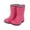 Pink, variant on FUNCOO PLUS Kids Lined Rain Boots Girls Winter Warm Fleece Rain Boots Children Snow Boots Size 10