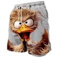 thumbnail image 4 of Xdegoge Funny 3D Animal Print Swim Trunks for Men Quick Drying Board Shorts Novelty Graphic Beachwear Elastic Waist Drawstring Summer Casual Bathing Suits Vacation Shorts, 4 of 5