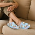 thumbnail image 4 of POLERO Soft House Slipper for Women Men Cartoon Otters Print Warm Closed Toe Indoor Slipper Soft Sole Casual Home Slide Shoes, Size 10.5-11.5, 4 of 7