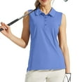thumbnail image 3 of Women's Sleeveless Golf T Shirts UPF 50+ Quick Dry Collared V-Neck Shirts Workout Athletic Tank Tops Shirts, 3 of 6
