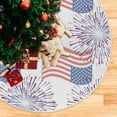 thumbnail image 5 of GZHJMY American Flag Christmas Tree Skirt Home Decoration Large Round Christmas Tree Skirt for Holiday Party Home Christmas Day Ornaments, 35.4", 5 of 6