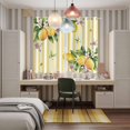 thumbnail image 6 of Curtains 84 Inches Long 2 Panels, Lemon Flower Grommets Window Treatment Curtain, Yellow Vertical Stripes Butterfly Farmhouse Thermal Curtains Drapes for Living Room/Bathroom, 6 of 9