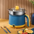 thumbnail image 1 of Electric Cooking Pot 1.8L Stainless Steel With Anti Scald Handle And Clear Lid For Home Dormitory Party, 1 of 8