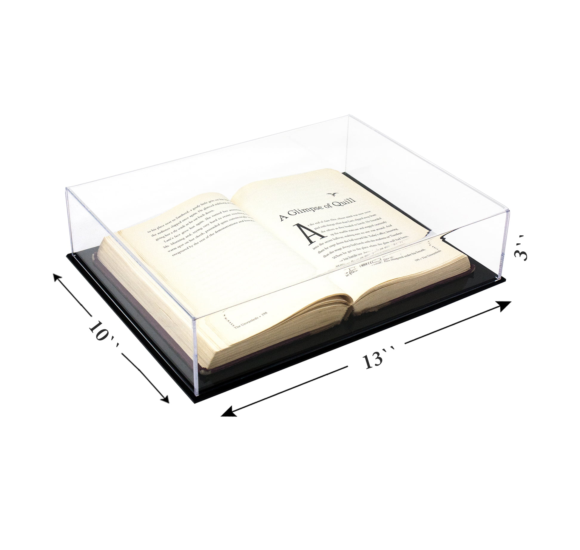 Medium Rectangle Box-Mirror 15.25" x 12" x8" A026-DS Table Top Display Case 