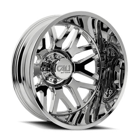 22x8.25 Cali 9115D Invader Dually Rear Chrome Wheel 8x210 (-192mm)