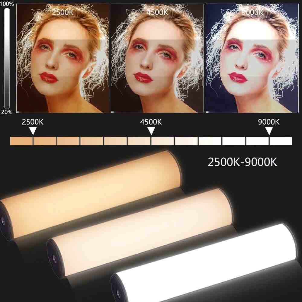 Portable W200RGB Tube Light Fill Light Magnetic LED Video Light 2500K-9000K Lamp Rechargeable 3000mAh Tripod