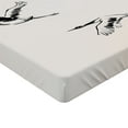thumbnail image 2 of Ambesonne Japanese Fitted Sheet, Cherry Trees in Spring, Twin XL Size, Red Grey Ecru, 2 of 3
