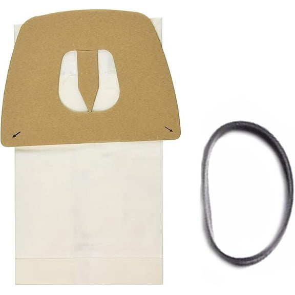 Replacement Part For Dirt Devil Vacuum Canister Model 082123 Type F 9PK Paper Bags With Style 3, 2pk Belts