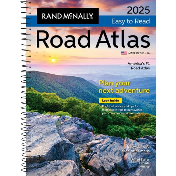 Rand McNally 2025 Easy-To-Read Midsize Road Atlas (Hardcover)