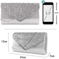 thumbnail image 2 of Bolso de mano para mujer, elegante bolso de noche con purpurina, bolso brillante, bolso tipo sobre, bolso de mano con diamantes de imitación y cadena para boda, fiesta de graduación, 2 of 6