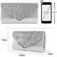 thumbnail image 2 of Bolso de mano para mujer, elegante bolso de noche con purpurina, bolso brillante, bolso tipo sobre, bolso de mano con diamantes de imitación y cadena para boda, fiesta de graduación, 2 of 6