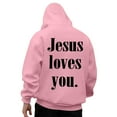 thumbnail image 2 of Jesus Loves You Hoodies for Men 2025 Christian Hooded Sweatshirt with Pockets Jesus Hoodie Pullover Hoody Mens Hoodies, 2 of 6