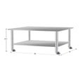 thumbnail image 3 of Newboti Furniture 60''*24'' Commercial Work Table for Restaurant and Home Stainless Steel Kitchen Prep Table with Under Shelf and wheels BN.5683, 3 of 7
