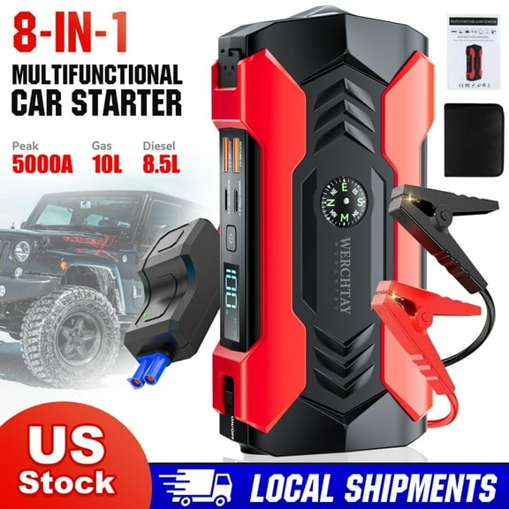 WERCHTAY Upgrade 980000mAh Car Jump Starter Booster Jumper Box Power Bank Battery Charger