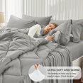 thumbnail image 2 of Juego de Edredón Queen SunStyle Home Comfort 7 Piezas Gris Claro, 2 of 7