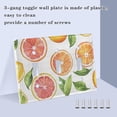 thumbnail image 3 of Yayeee Toggle Light Switch Wall Plate 2-Gang 4.56"x4.48" Decorative Outlet Cover, Candy Orange, 3 of 7