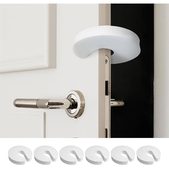 6 Pack Door Pinch Guard Baby Door Slam Stopper, NOGIS Soft Foam Door Stopper. Prevents Finger Pinch Injuries, Slamming Doors, and Child or Pet from Getting Locked in Room