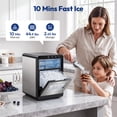 thumbnail image 4 of EKOJUCE 44Lbs/24H Nugget Ice Maker Countertop Soft Chewable Sonic-Style Pebble Ice, One-Touch Self-Cleaning, Stainless Steel, Sliver, for Home, Kitchen, Office, RV and Camping, 4 of 11